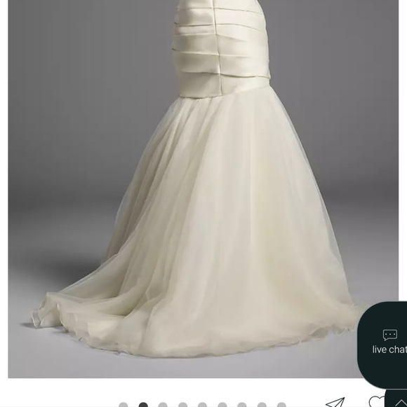 NWT..Vera Wang Asymmetrical Wedding Dress, Mikado, Fitnflare, - Picture 7 of 9